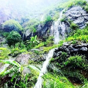 Waterfalls on Santo Antao after the heavy rain 