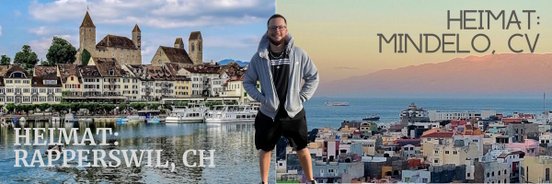 Heimatstadt Schweit un Heimatstadt kapverden nebeinander