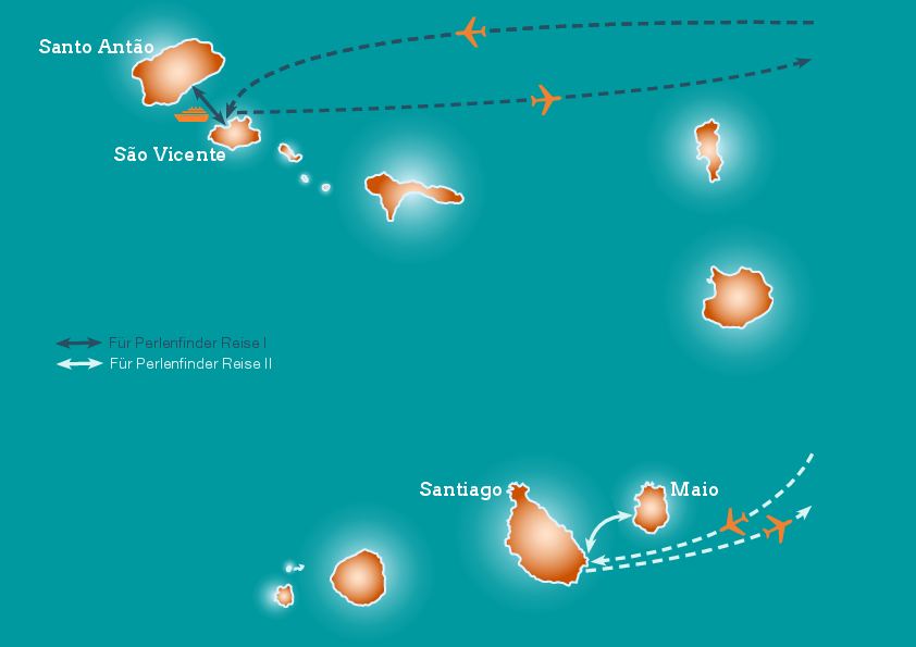 itinerary pearl finders trip - map