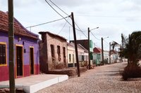 main street in porto Ingles on Maio main street in porto Ingles on Maio