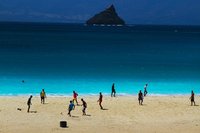 Fussball am Strand auf den Kapverden