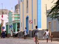 Sal Rei auf Boa Vista Strassenszene im Hauptort Sal rei