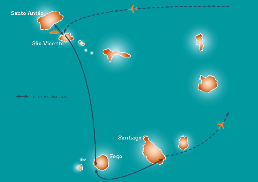 itinerary active connoisseurs - map