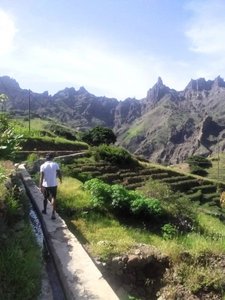 Sergio Ramos in den Feldern von Santo Antao Sergio Ramos in den Feldern von Santo Antao