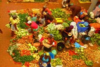 Marktstand in Assomada auf Santiago