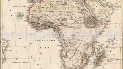 historische Seekarte Afrika
